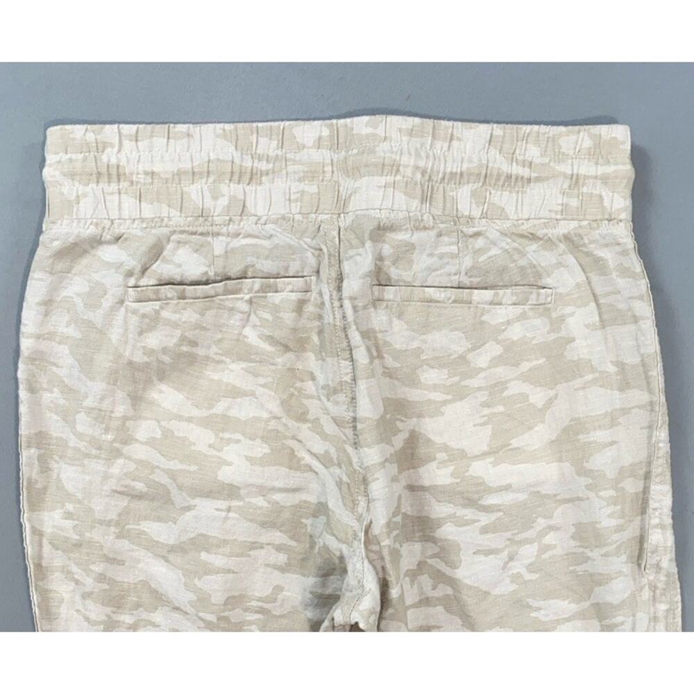 Athleta 531156 Women's Cabo Tide Linen Jogger Pull On Pants. Beige Camo, Size 4. - Picture 5 of 5